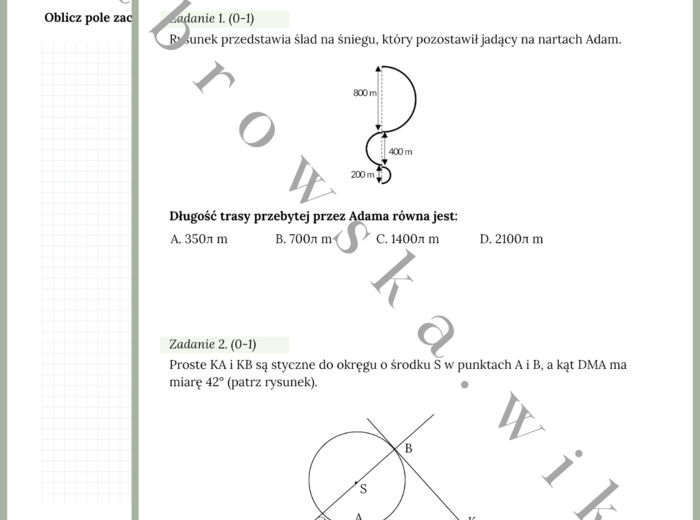 Koło i okrąg na egzaminie ósmoklasisty