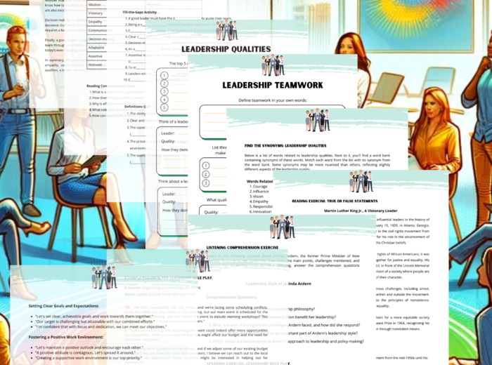 Business English - How to be a good leader? B1/B2. Karty pracy. Gotowa lekcja. Worksheet
