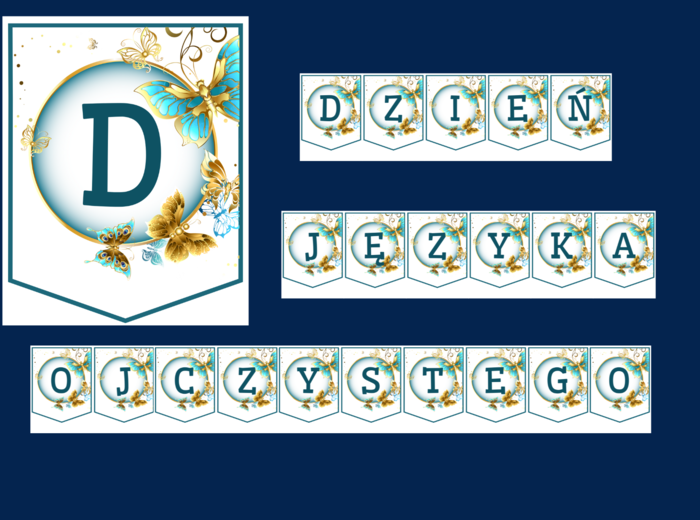 DZIEŃ JĘZYKA OJCZYSTEGO – biblioteka – GIRLANDA - gazetka– wersja 3