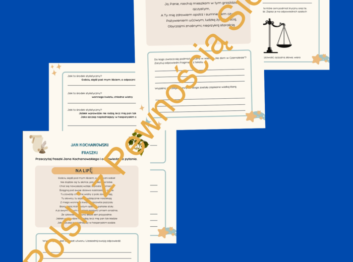 ,,Na lipę" i ,,Na dom w Czarnolesie", czyli jak patrzeć na fraszki Jana Kochanowskiego.