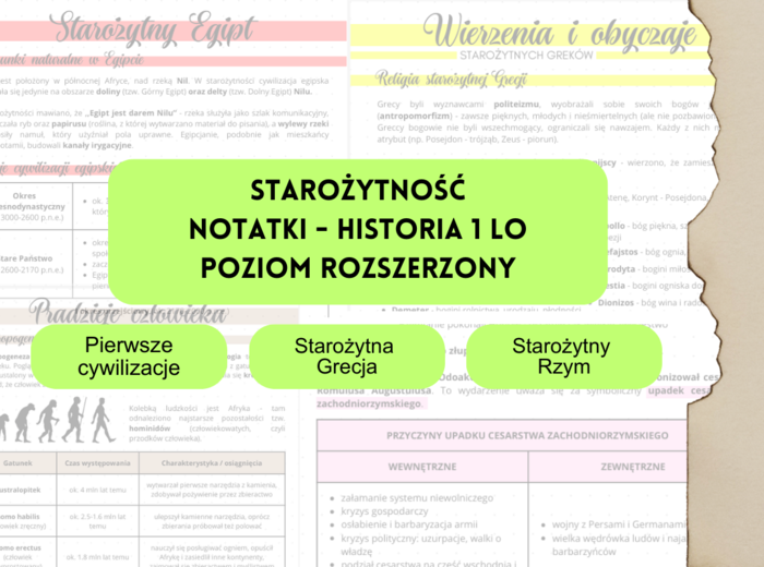 STAROŻYTNOŚĆ - notatki historia 1 LO poziom rozszerzony