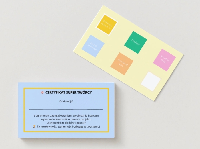 Projekt klasowy. Świeczniki ze słoików lub puszek