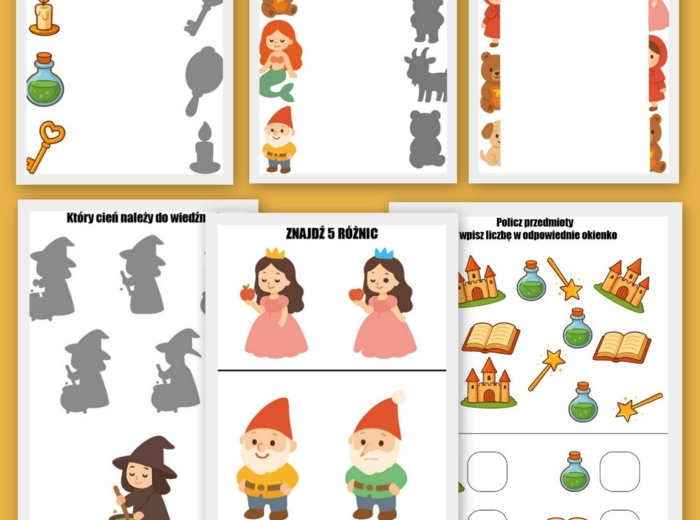 Dzień bajek 22 karty pracy i 10 masek (pdf i jpg)