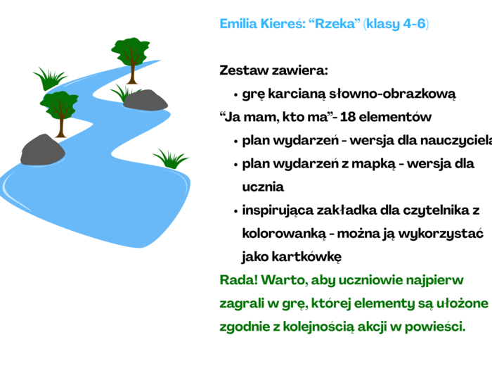 Rzeka Emilia Kiereś JA MAM KTO MA PLAN ZDARZEŃ MAPKA i Bonus