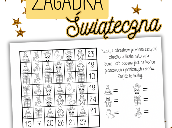 ZAGADKA LOGICZNA - Święta Bożego Narodzenia/Mikołajki
