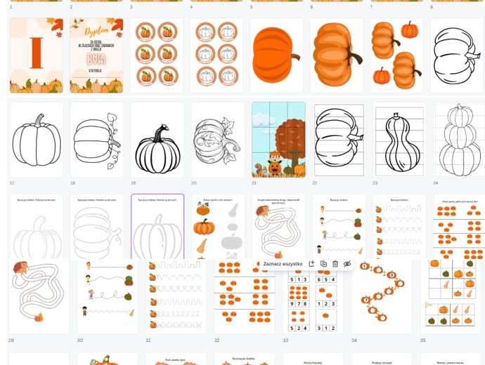 DZIEŃ DYNI - GIRLANDA + ZADANIA