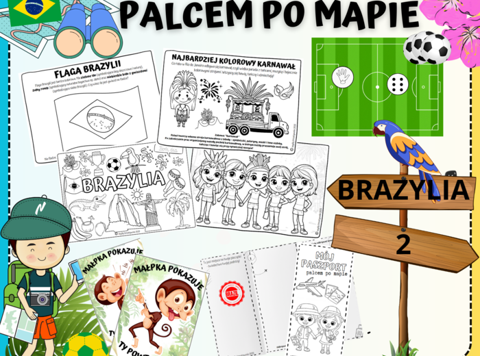 BRAZYLIA - PALCEM PO MAPIE