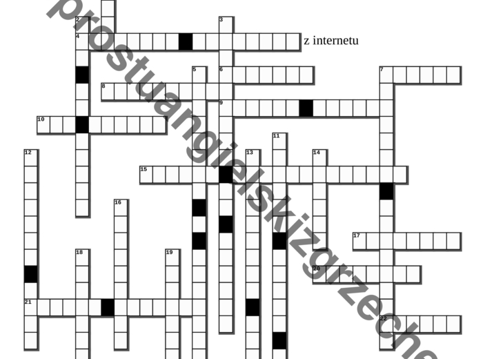 English Class A1+ – Unit 3 – krzyżówki