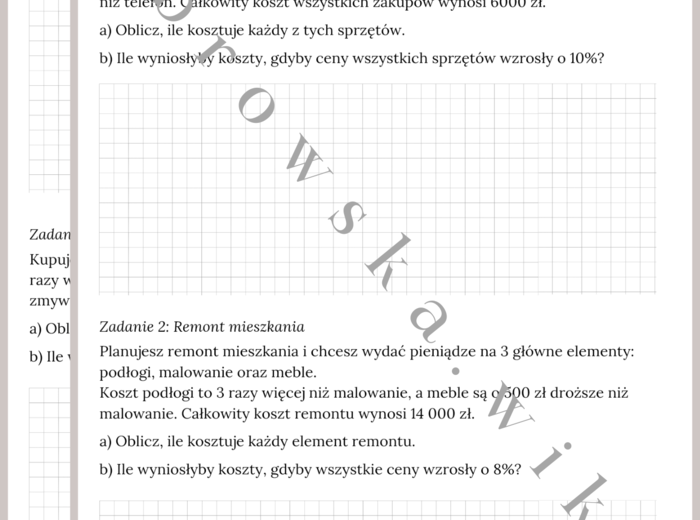 Algebra - praktyczne zastosowanie