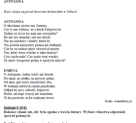 Antygona - omówienie lektury