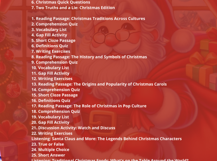 Christmas B1-B2. Gotowa Lekcja.