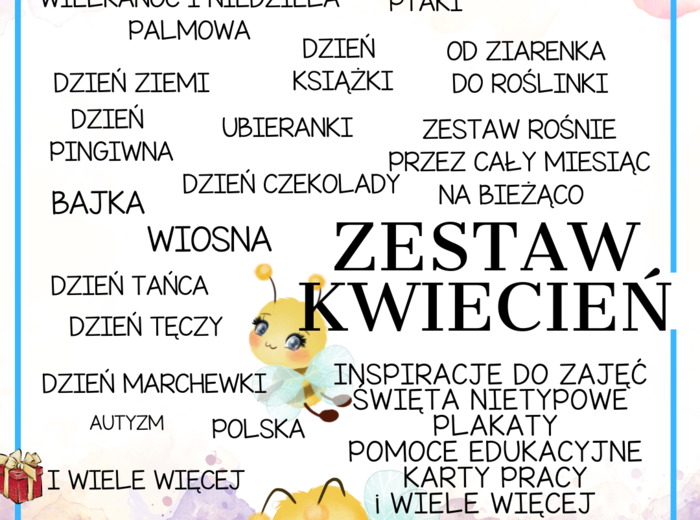 Zestaw KWIECIEŃ - Materiały edukacyjne