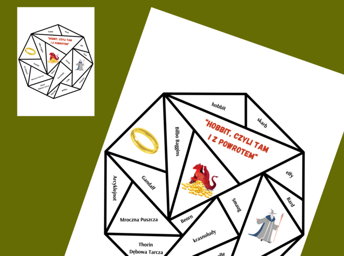 HOBBIT, CZYLI TAM I Z POWROTEM – układanka – puzzle – egzamin – powtórka