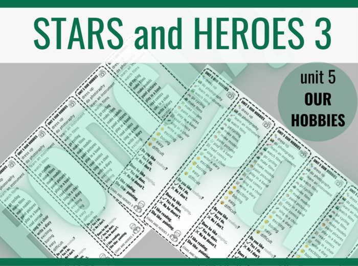Stars and Heroes 3 unit 5 OUR HOBBIES– zakładki do książki