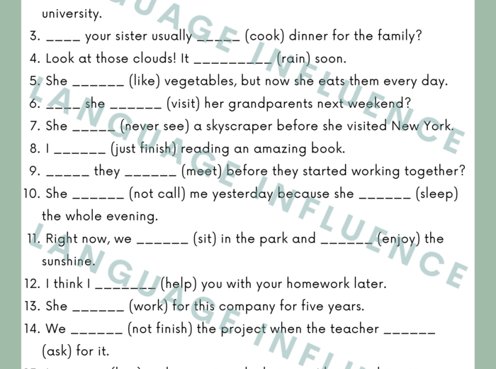 Angielski - Egzamin ósmoklasisty - Powtórka wszystkich czasów - Gramatyka