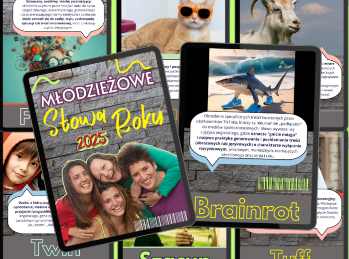 Młodzieżowe Słowa Roku 2025 – zestaw 16 plakatów