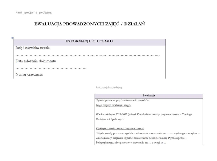 Wielospecjalistyczna ocena poziomu funkcjonowania ucznia. WOPFU