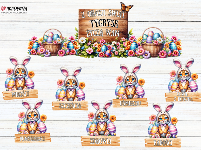 ŻYCZENIA WIELKANOCNE - TYGRYSKI