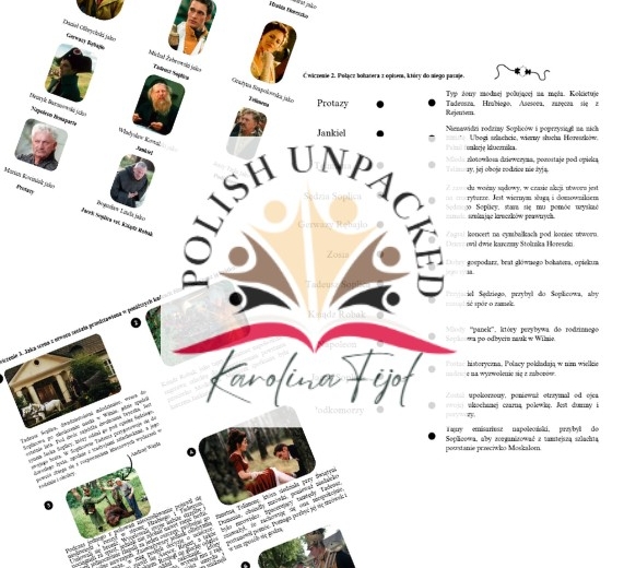 Karta pracy + odpowiedzi do filmu "Pan Tadeusz" reż. Andrzeja Wajdy, egzamin ósmoklasisty język polski źródło użytych fotografii Filmweb