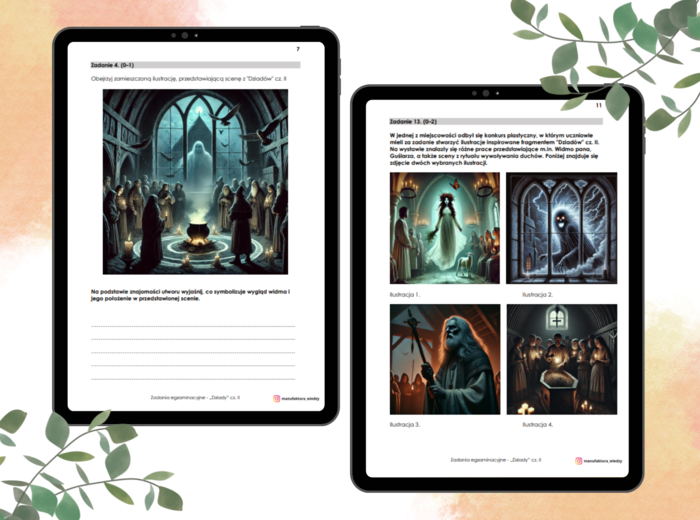Zadania egzaminacyjne - "Dziady" cz. II Adam Mickiewicz - widmo złego pana, charakterystyka, egzamin ósmoklasisty, halloween