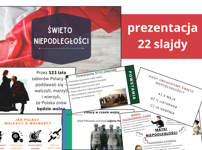 Prezentacja – Święto Niepodległości | Lekcja patriotyczna/ Gotowy materiał edukacyjny