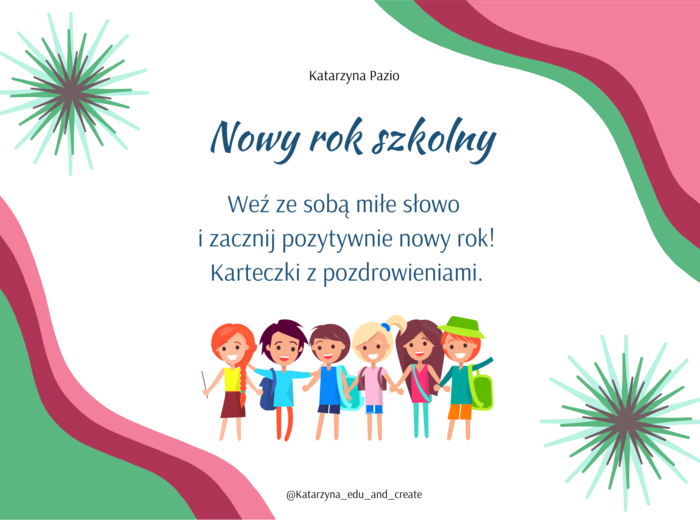 Nowy rok szkolny – karteczki z miłymi słowami