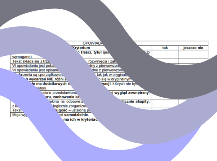 Kryteria do wypowiedzi pisemnej na języku polskim - klasy IV-VI