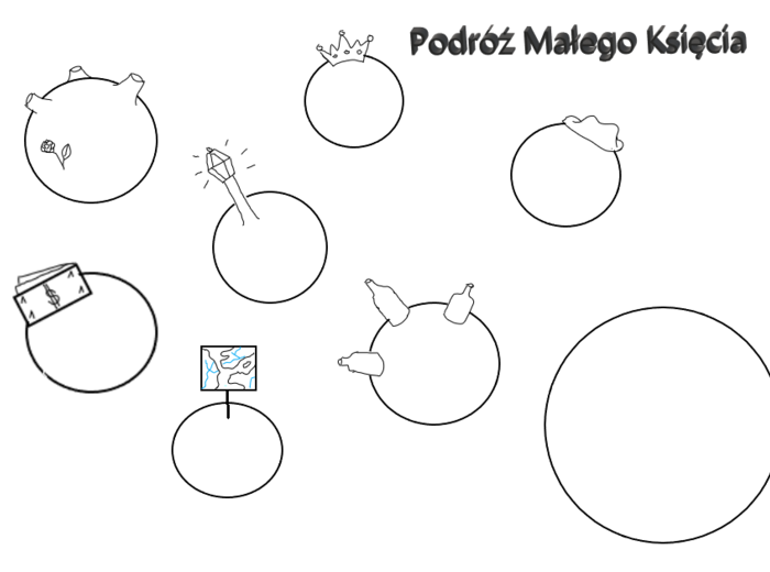 Karty pracy - "Mały Książę" A. de Saint - Exupery