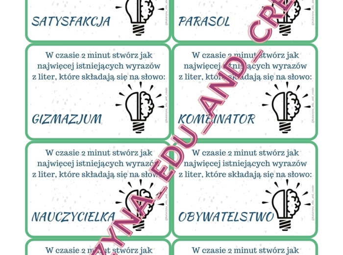 KREATYWNE KARTY - rozwijające twórcze myślenie