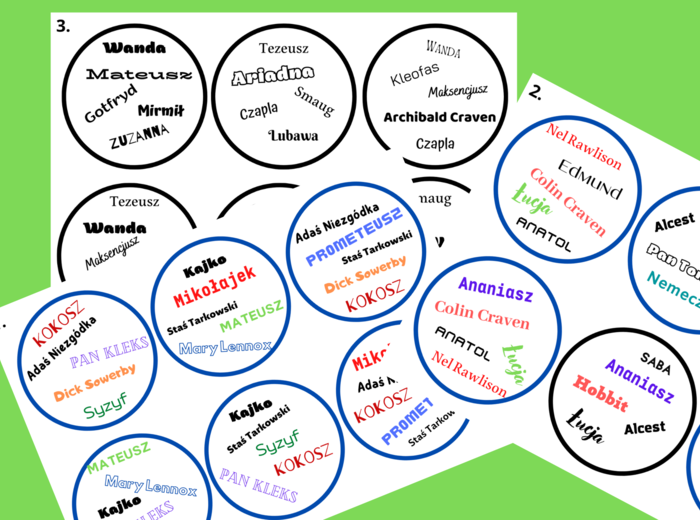 DOOBLE - bohaterowie lektur z kl. 4-6