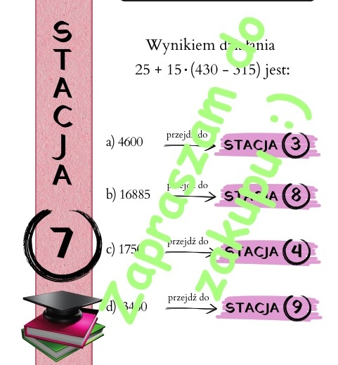 Stacje zadaniowe jako pomysł na lekcję - działania pisemne.