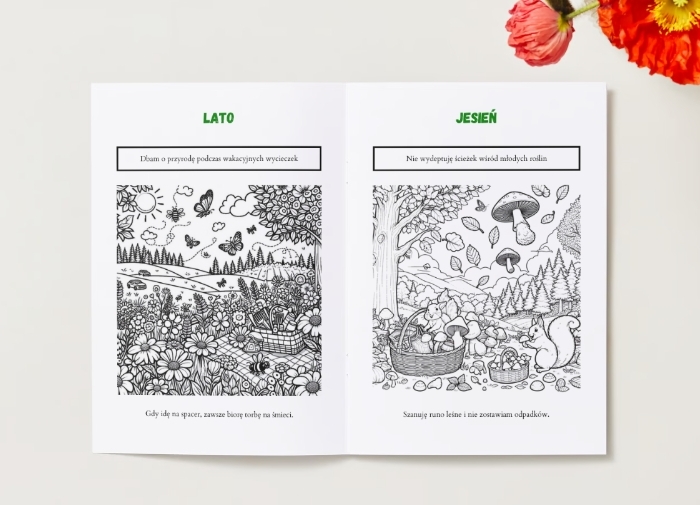 Kolorowanki. Zwierzęta. Rośliny. Ekosystemy.