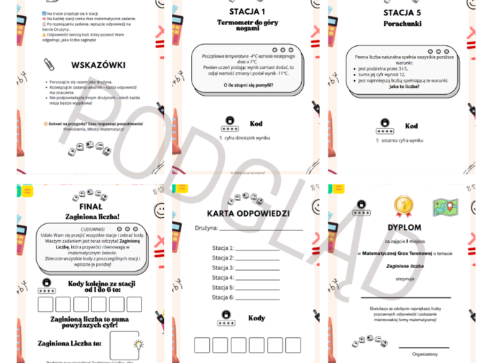 Matematyczna Gra Terenowa dla Klasy 7 SP – Zaginiona Liczba 🔢🕵️‍♂️
