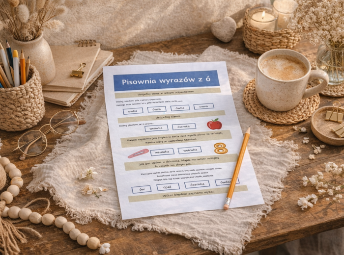 PISOWNIA WYRAZÓW Z "Ó" [Karta pracy, sprawdzian}