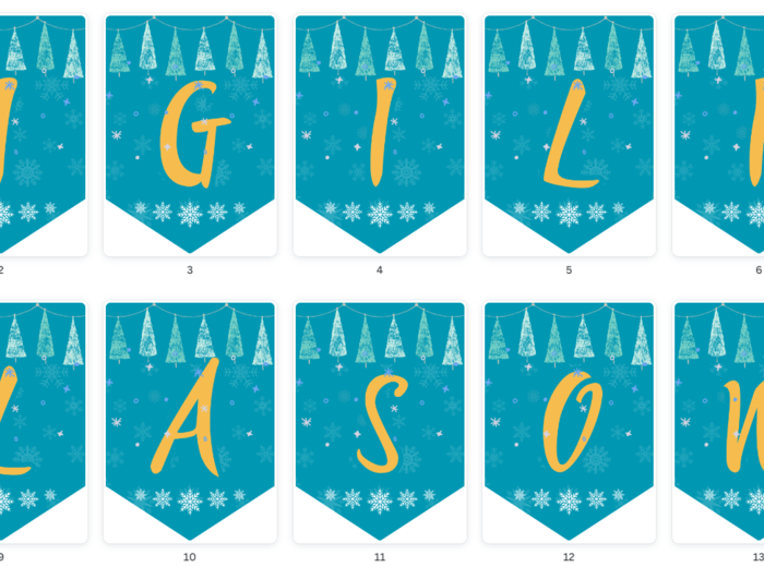 Girlanda - baner - napis -Wigilia Klasowa