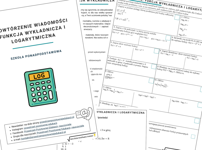 Funkcja wykładnicza i logarytmiczna - powtórzenie