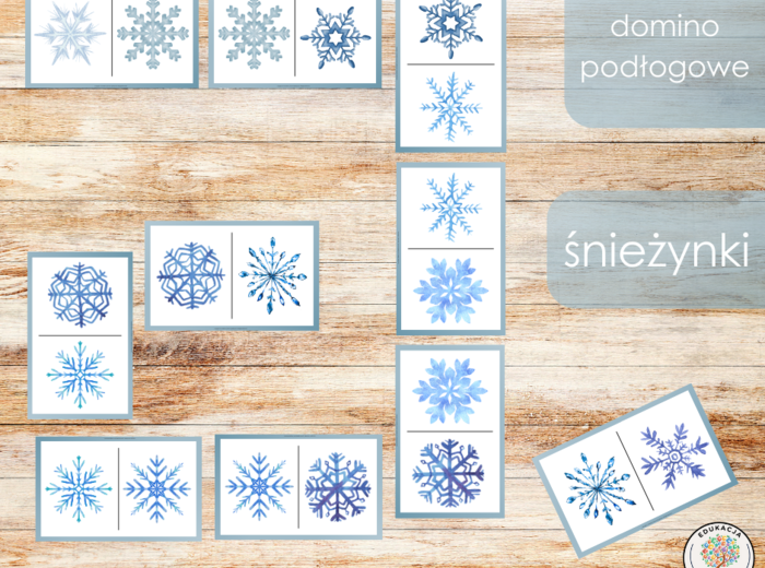 Domino podłogowe - śnieżynki