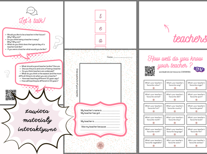 DZIEŃ NAUCZYCIELA po angielsku - mini resource pack