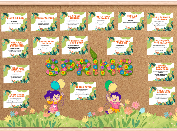 Spring – Gazetka anglojęzyczna na Wiosnę z idiomami