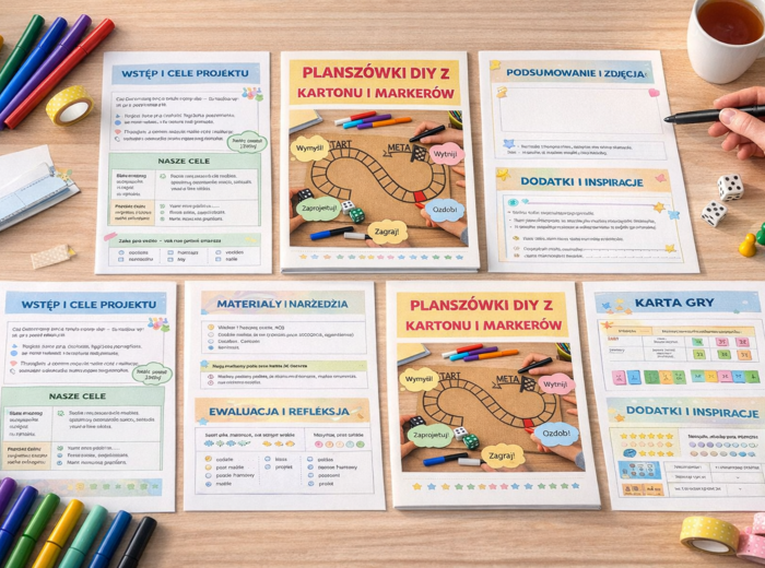 Planszówki DIY z kartonu i markerów