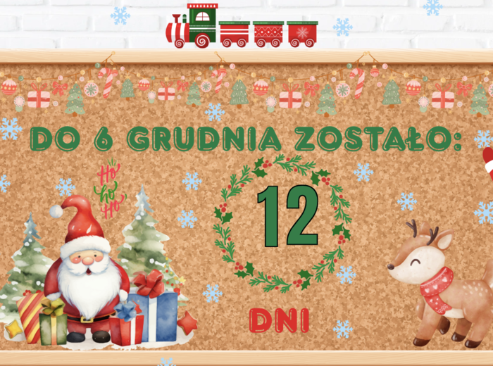 🎄 Gazetka „Odliczanie do Mikołajek| 2 plakaty 4x A4|Zadania dla dzieci na każdy z 12 dni| Malowanka z elfem w 2 wersjach|+ grafika niespodzianka!