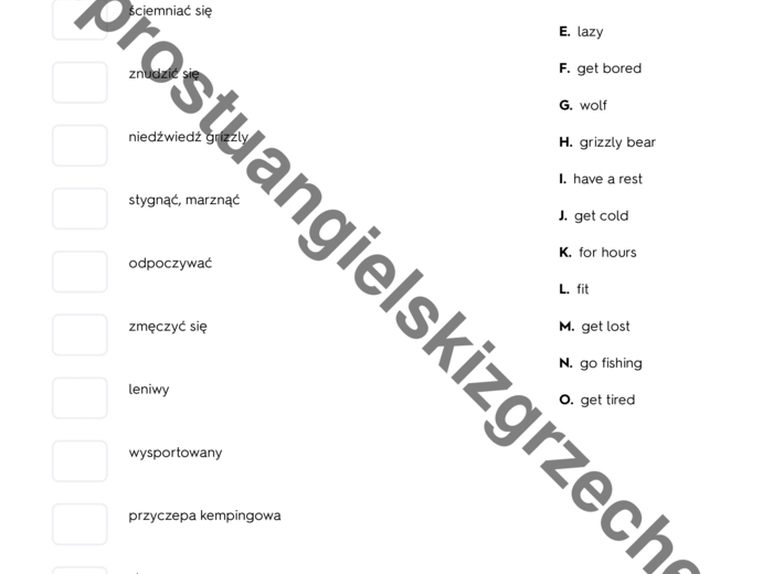English Class A2 – Unit 3 – testy