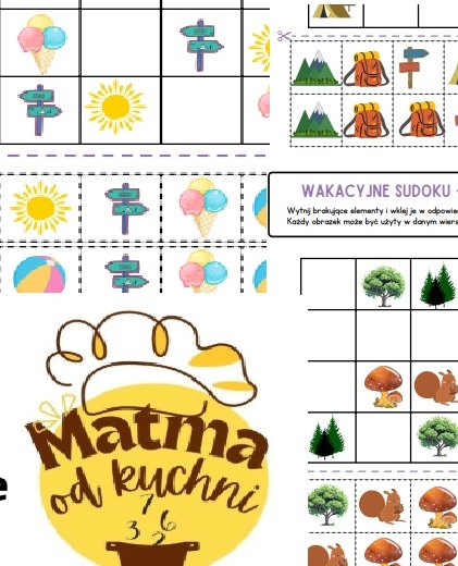 Wakacyjne sudoku obrazkowe