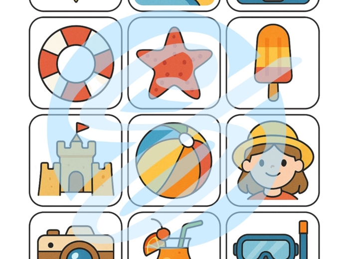 „Memory Wakacje” – gra pamięciowa dla przedszkolaków i młodszych uczniów | Pomoc edukacyjna dla nauczycieli przedszkola i klas 1–3