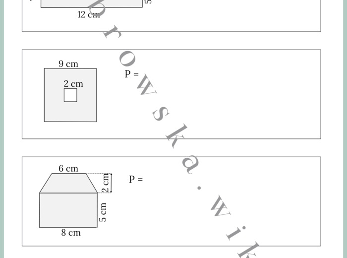 Pola wielokątów - karta pracy