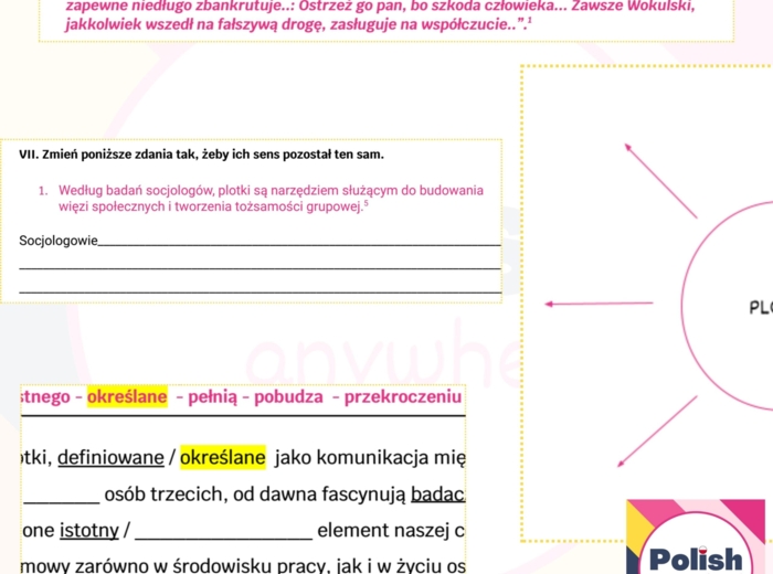 Plotki, plotki - czytanie ze zrozumieniem