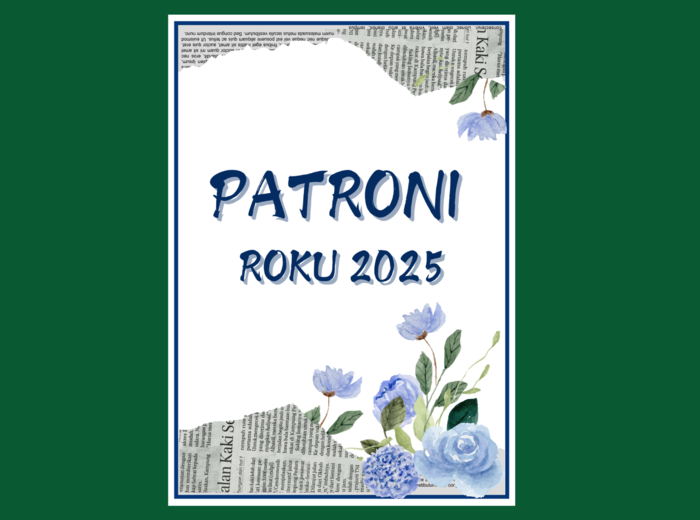 PATRONI ROKU 2025 – gazetka – biblioteka – język polski – 11 stron – wersja 2