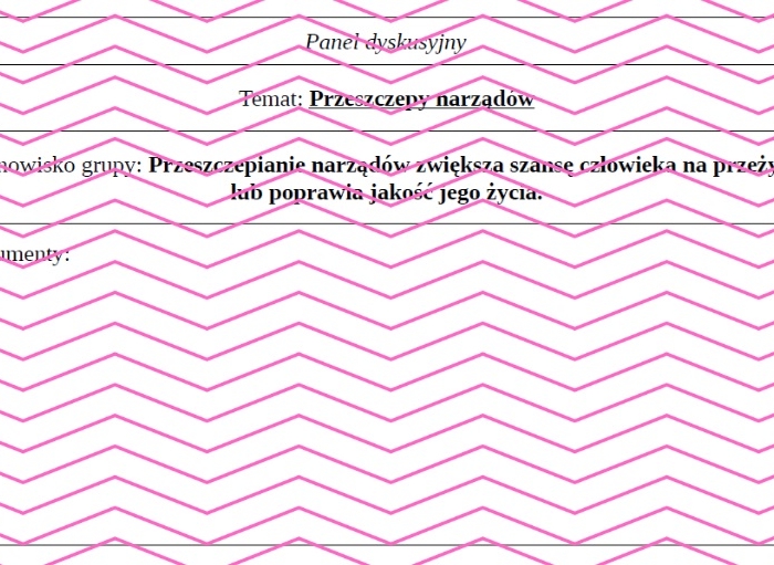 Zaburzenia układu odpornościowego - panel dyskusyjny / debata szkolna. Biologia klasa 7.