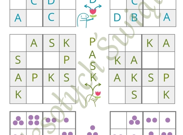 Sudoku -wiosenne i wielkanocne łamigłówki