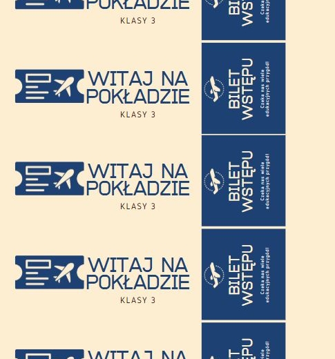Bilet Wstępu do Klasy 3 - do druku na 4A